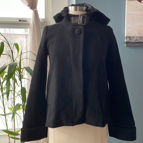 Black wool swing coat Size S - Picture 9 of 10